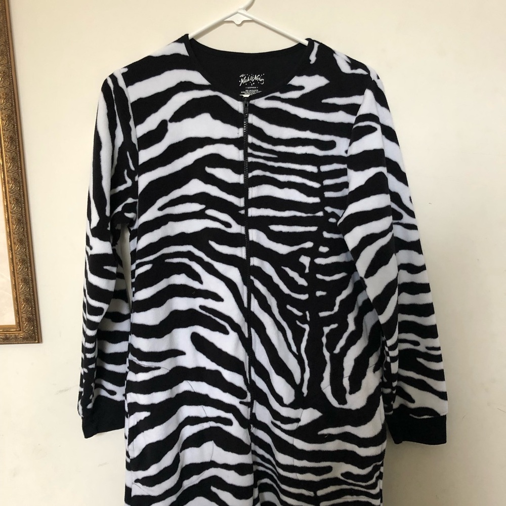 Zebra Print Adult Onesie Pajamas